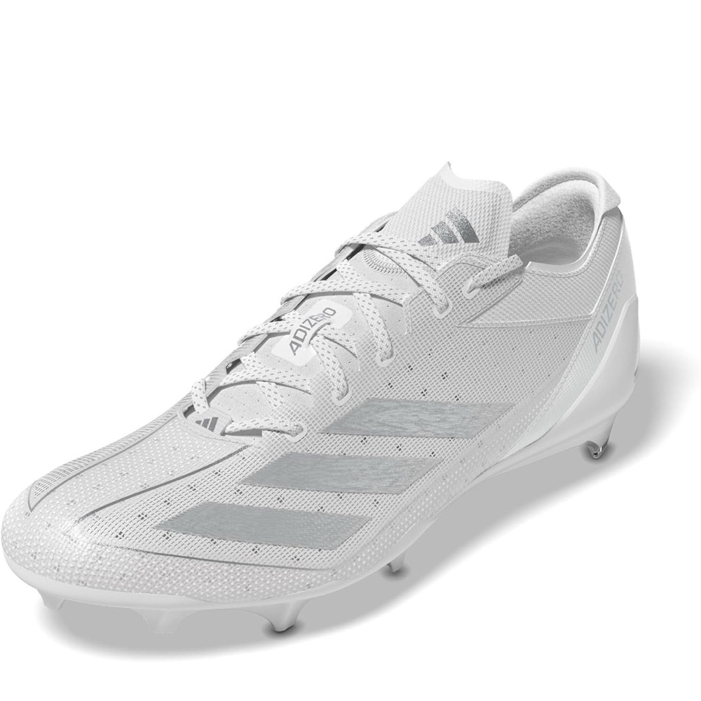 adidas Men’s Adizero Size 16 Electric White Silver Metallic Football Cleats  NEW